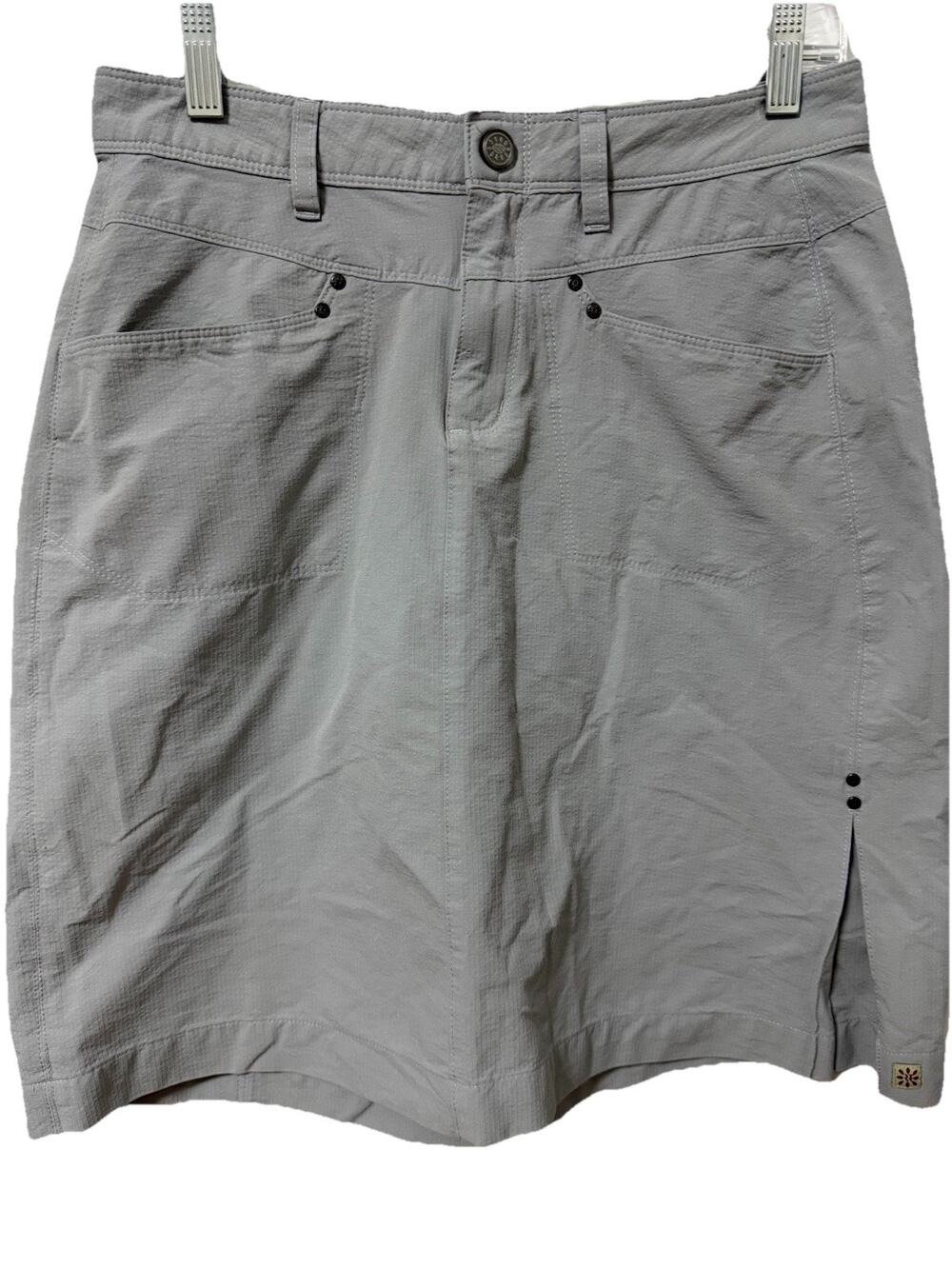 ROYAL ROBBINS Women’s Gray Midi Cargo Skirt Size 4